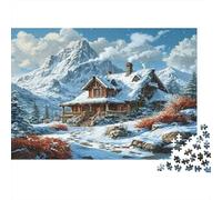 Snowy Mountain Cabin Puzzle Classico 1000 Pezzi Adulti E Ragazzi Riduzione Dello Stress Puzzle Molto Difficile Scelta Amazon Sviluppo Della Concentrazione Cartone Premium 52x38cm/1000pcs