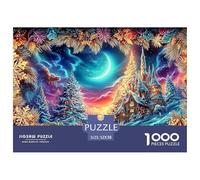 Snowy Night ChurchDaunting Jigsaw Puzzles for Adults An Assortment of 1000 Advanced, Impossible-Hard-Difficult Challenging Puzzle Educational Game Pieces - A Formidable And Rewarding Gift for Ambitio