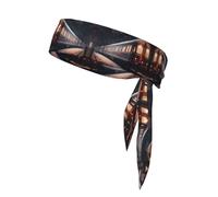 Snowy Night Railway Train Fascia per capelli stampata, fascia adiustabile, perfetta per corsa, fitness e altri sport.