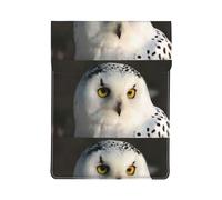 Snowy Owl Eyes - Custodia in pelle per computer portatile, elegante custodia per MacBook da 13 pollici con design a stampa completa per modelli 2018 e più recenti