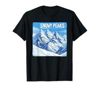 Snowy Peaks Vibes per Un Costume Freddo della Giornata Invernale Maglietta