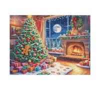 Snowy Pine Christmas Tree Puzzle 500 Pezzi Per Ferragosto Cartone Riciclato Per Famiglie Per Vacanze Estive Attività Di Gruppo Con Poster Incluso Migliore Vendita 500 PCS
