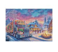 Snowy Town Christmas Scene Puzzle 300 Pezzi Rompicapo Per Tutte Le Occasioni Happy Time Versatile E Divertente Rilassamento Garantito Regalo Per Compleanni E Feste 300 PCS