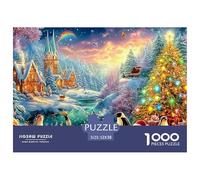 Snowy Town, Penguins, Teddy Bears by Tree Puzzle Da 1000 Pezzi Christmas Style Puzzle Classici Per Bambini E Adulti 52x38cm/1000pcs
