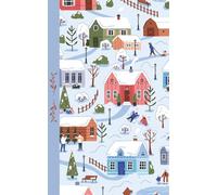 Snowy Village Christmas Journal - Rustic Americana Holiday Notebook - for Writers, Teens and Adults: 120 Lined pages, 5 x 8 inches, snowflake-themed endpapers, self-care diary, gift idea