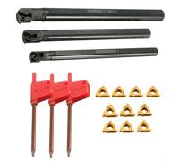 SNR - Set di portautensili SNR0008K11 SNR0010K11 SNR0012M11 con 10 inserti in carburo 11IR A60 per taglio intensivo