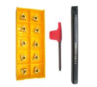 SNR0010K11 Confezione Porta Utensili Tornitura con Chiave e Inserti in Carburo