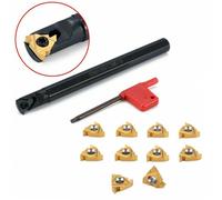 SNR0013M16 Portautensili Tornio e Set di 10 Inserti per Taglio ad Alte Prestazio