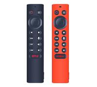 Snrigw 2 custodie per telecomando compatibili con NVIDIA Shield TV P3700, custodia in silicone antiscivolo (nero e rosso)