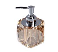 SNRISE Dispenser di Sapone con Design a Diamante, Set di Accessori da Bagno di Lusso in Cristallo per arredo Bagno-Bottiglia di lozione, Bicchiere, portasapone, Vassoio