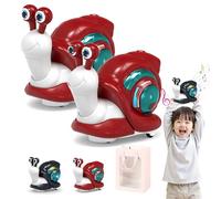 Snrtevu Lumaca da discoteca, 2026 Nuovo Luminoso e Musica Giocando Lumaca Giocattoli, Lovely Car Lumaca Con Luci E Musica, Divertente Lumaca Granchio Giocattolo (1, Rosso)