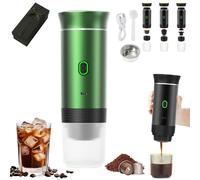 Snrtevu Macchina per Espresso Portatile 3-in-1, Macchinetta Caffè Portatile Con Batteria, 20 Bar Autoriscaldante, Compatibile Con Capsule E Caffè Macinato, USB-C, Per Viaggio Campeggio Auto (1PC-B)