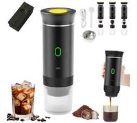 Snrtevu Macchina per Espresso Portatile 3-in-1, Macchinetta Caffè Portatile Con Batteria, 20 Bar Autoriscaldante, Compatibile Con Capsule E Caffè Macinato, USB-C, Per Viaggio Campeggio Auto (1PC-A)