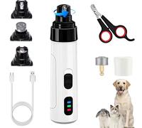 Snrtevu Petpoochie Rechargeable Usb Charging Electric Pet Nail Grinder, Heusom Silent Groom Pro, Silent Groom Pro Dog Nails With Precision Trimming, Dog Nail Trimmers For Nervous Dogs (SET-2)