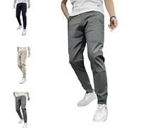 Snrtevu Vogany Cargo Pants, Comfortable Cargo Pants with Great Storage Capacity, Vogany Men's High-Stretch Overalls for Work & Outdoor, Loose & Casual, Exceptional Comfort (Gray,34)