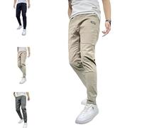 Snrtevu Vogany Cargo Pants, Comfortable Cargo Pants with Great Storage Capacity, Vogany Men's High-Stretch Overalls for Work & Outdoor, Loose & Casual, Exceptional Comfort (Khaki,35)