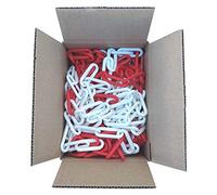 SNS SAFETY LTD Catena di Plastica per il Parcheggio, Bianca e Rossa, 6 mm, 12.5 metri