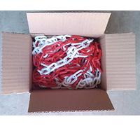 SNS SAFETY LTD Catena di Plastica per il Parcheggio, Bianca e Rossa, 6 mm, 12 metri