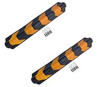 SNS SAFETY LTD Protezioni Angolari in Gomma, Spessore 20 mm, per Garage, Parcheggio e Magazzini, Nero Giallo, 80x10x10 cm (Pacco da 2)