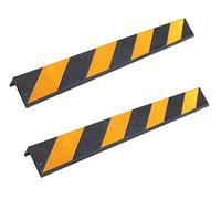 SNS SAFETY LTD RCG-131x2 Paraspigoli in gomma, spessore 8 mm, per parcheggi e magazzini, colore nero e giallo, dimensioni 80 x 10 x 10 cm (confezione da 2 pezzi)