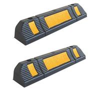 SNS SAFETY LTD RWS-225 Fermaruote in Gomma per Parcheggi Commerciali o Personali e per Garages Privati, Nero e Giallo 60x12x10 cm (Pacco da 2)