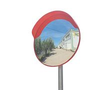 SNS SAFETY LTD Specchio Convesso di Sicurezza da Traffico, Elimina Angoli Ciechi Interni ed Esterni, per Strade, Magazzini, Garage e Negozi. (Diametro 60 cm, Staffe di Fissaggio Tubi 60 mm)