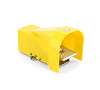 SNS Valvola a pedale pneumatica, pedale Air Control Valvola, 5 vie, 2 posizioni, G1/4, con filettatura G1/4, controllo della pressa a pedale, interruttore momentaneo con copertura protettiva FOV-320AC