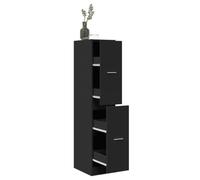 Snsowed Armadietto da Farmacia Nero 30x41x144,5 cm in Truciolato,Armadietto da Farmacia,Arredamento da Farmacia,Arredo Mobili Armadio Mobili Ufficio-855170