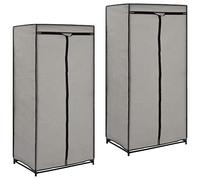 Snsowed Armadio 2 pz Grigio 75x50x160 cm,Mobili,Armadietti e portaoggetti,Armadi-282444