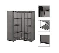 Snsowed Armadio Angolare Grigio 130x87x169 cm,Armadio Angolare,Armadio ad Angolo,Armadio Angolare-282452