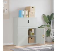 Snsowed Armadio Classificatore Grigio Chiaro 90x40x110 cm in Acciaio,Armadi Archivio,Armadio Classificatore,Armadi da Ufficio,Schedario da Ufficio-3188316