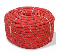Snsowed Corda Marina in Polipropilene 10 mm 50 m Rossa,Corda,Corda Intrecciata,Cima per Ancoraggio e Ormeggio-91291