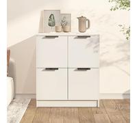Snsowed Credenza Bianca 60x30x70 cm in Legno Multistrato,Credenza,Credenza Soggiorno,Credenza Moderno,Credenza Salvaspazio,Mobile da Cucina/Soggiorno-811097
