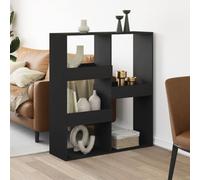 Snsowed Divisorio Nero 100x33x115 cm in Truciolato,Divisorio Ambienti,Separé Divisorio Interno,Paravento da Esterno ed Interno,Pannelli Divisori-3309547