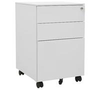 Snsowed Schedario Mobile Grigio Chiaro 39x45x60 cm in Acciaio,Schedario,Schedario da Ufficio,Mobiletto per Documenti-335979