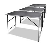 Snsowed Tavoli da Lavoro Set 3 pz Pieghevoli,Mobili,Tavoli,Tavoli pieghevoli-140735