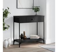 Snsowed Tavolino Consolle Nero 75x34,5x75 cm in Legno Multistrato,Tavolino Console per Soggiorno,Tavolino Consolle Ingresso-834165