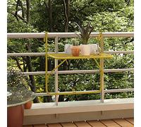 Snsowed Tavolo da Balcone Oro 60x40 cm in Acciaio,Tavolo da Terrazza,Tavolo da Giardino,Tavolo da Balcone-340917