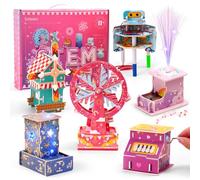 Sntieecr Set STEM 6 in 1 per bambini da 8 a 12 anni: set di ingegneria per ragazze con puzzle 3D, giocattolo educativo, ideale come regalo di Natale e compleanno