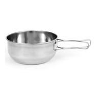 SNTSNTBOM Ciotola Pieghevole da Campeggio, Acciaio Inossidabile Premium, Resistente, Antiruggine, Compatto, Design Portatile per Attività all'Aperto, Escursionismo, Picnic, (Grande 700 ml)