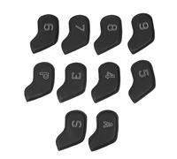 SNTSNTBOM Coperture da Golf per Putter, Materiale Protettivo in PU, Design Impermeabile, Ampia Compatibilità per Varie Marche, Set di 10 con Numeri (Nera)