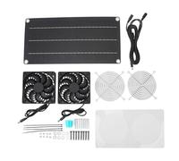 SNTSNTBOM Ventilatori ad energia solare per auto e casa, raffreddamento rapido, design resistente alle intemperie, materiale durevole, facile installazione e utilizzo con cavo di