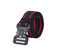 Snufeve Uomos 3,8 cm Poliestere Tessere Cintura tattica banda Cintura, Nero rosso, 125 cm
