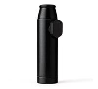 Snuff Bullet Sniffer Snorter dispenser (metallo) nero Amsterdam Style Rocket Bullet Sniffer Snorter Distributore di bottiglie di tabacco da fiuto - Contenitore da viaggio