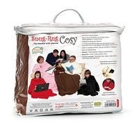 Snug Rug Cosy Coperta Pile con Le Maniche Coperta Indossabile, Plaid coperta in pile fleece con Le Maniche taglia adulto Marrone