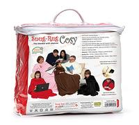 Snug Rug Cosy Coperta Pile con Le Maniche Coperta Indossabile, Plaid coperta in pile fleece con Le Maniche taglia adulto Rosso