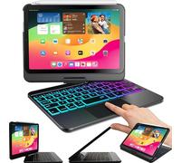 Snugg Custodia con tastiera per iPad Mini 6 2021-6a generazione - Tastiera Bluetooth retroilluminata wireless per iPad Mini 2021-6a generazione - Custodia girevole a 360 gradi con tastiera - nero
