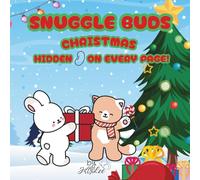 SNUGGLE BUDS Christmas themed large print coloring book with search and find: Relaxing coloring book for adults and teens with cute and simple designs. Features search and find on every page