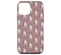 Snuggle Pup - Simpatico motivo bulldog in rosa malva Custodia per iPhone 12 mini