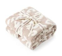 Snuggle Sac Coperta leopardata per divano, letto, divano, 127 x 152,4 cm, reversibile, beige, leopardata, ultra morbida, accogliente, per donne, madri, regali di compleanno